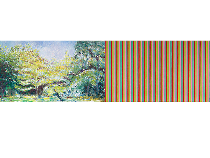 Gemälde Sigrun Paulsen: Landschaft mit Streifen, 2007